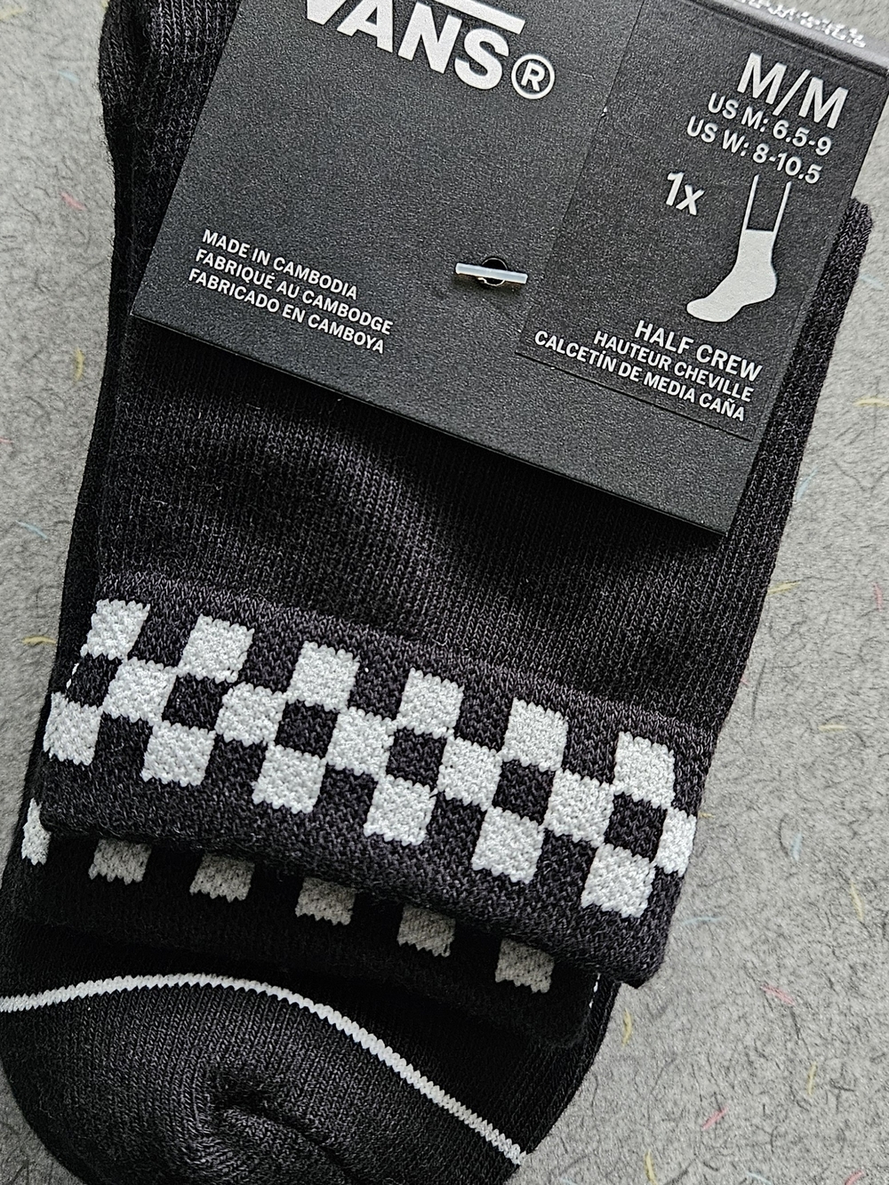 Vans Womens Checker Half-Crew Socks - Picture 4 of 9